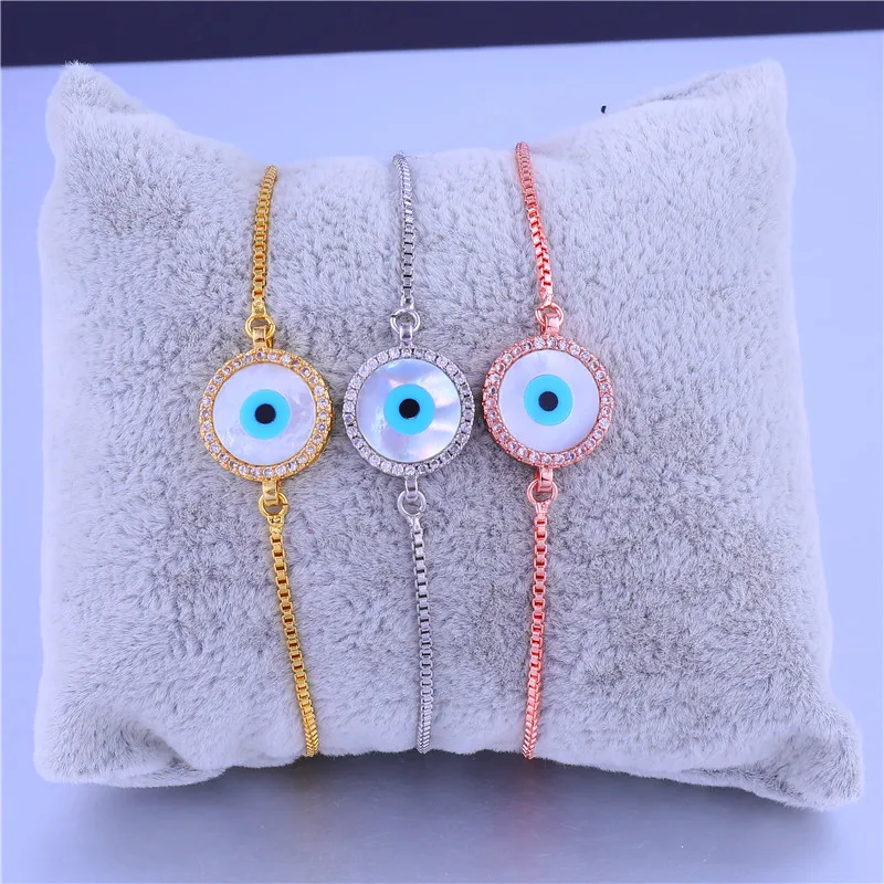 Juya Micro Pave Ziron Pearl Shell Greek Evil Eye Connector Charms For DIY Turkish Talisman Decoration Pendant Jewelry Making