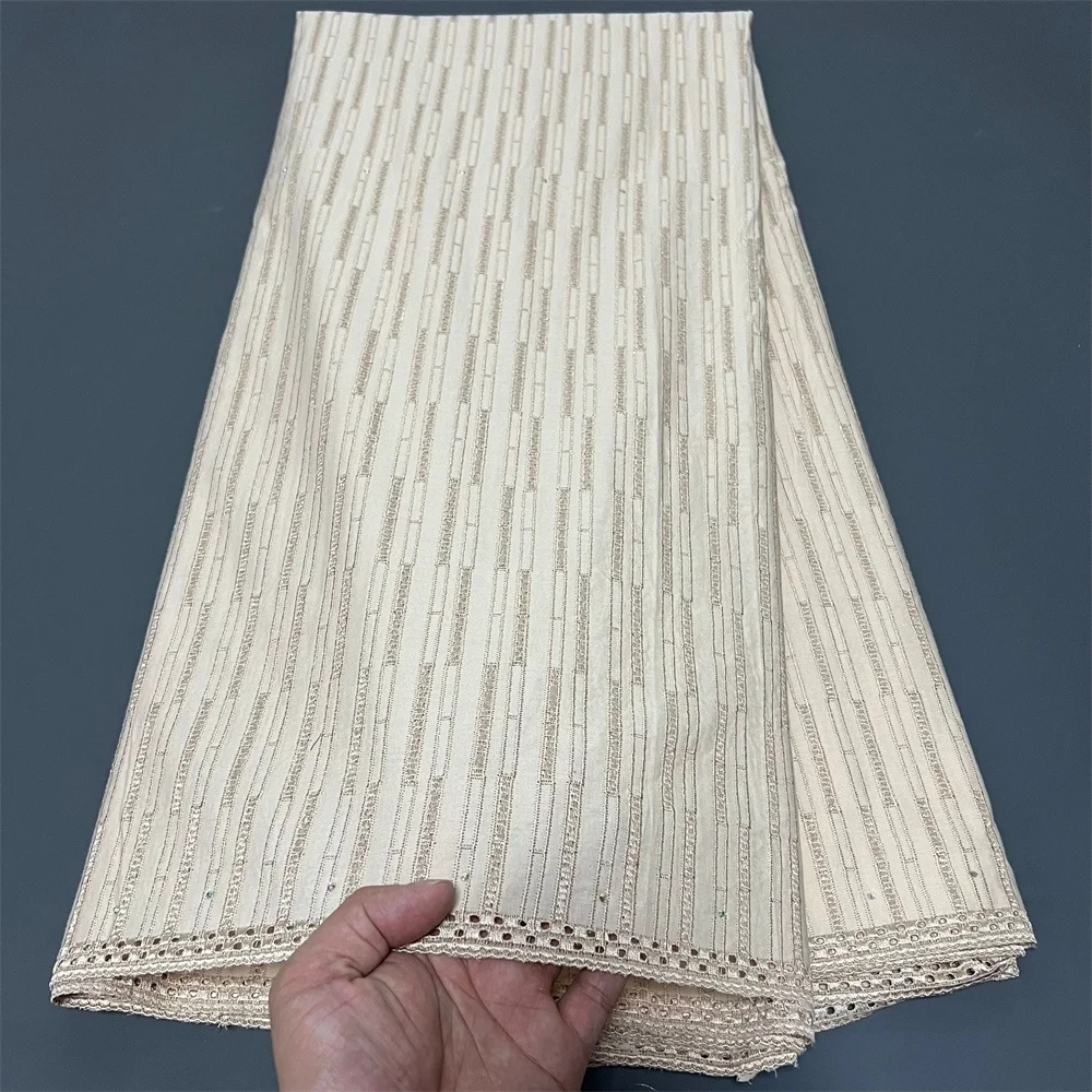 

Latest 2025 African Nigerian High-Quality Tulle Lace Fabric with Embroidery 5 Yards for Prom Dresses Sequin Sewing ZJ071