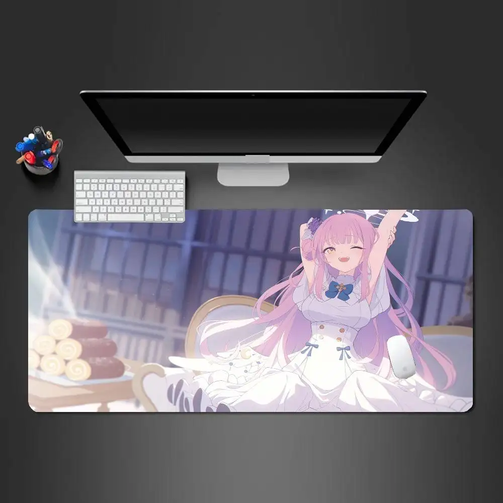 Takanashi Hoshino Anime B-Blue Archive Mousepad Non-slip Suitable For Office Computers Laptops E-sports Game Desk Mats XXL Keybo