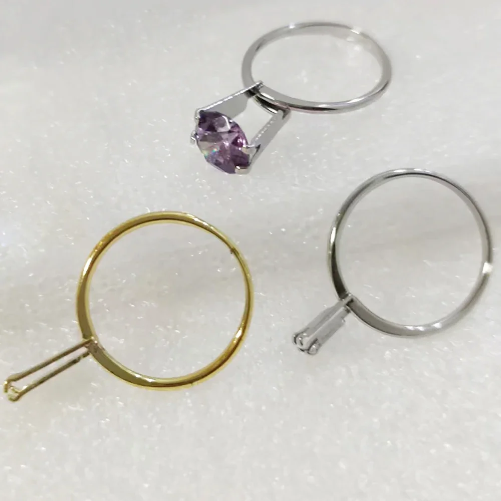 Spring Type Ring Four-Claw Diamond Tweezers Gemstone Jewelry Meson Gem Pick UP Tools Wedding Diamond Ring Try-on Display Tweezer