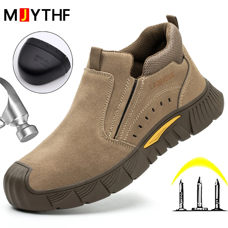 

Indestructible Shoes Men Anti Scalding Welding Shoes Anti Impact Anti Puncture Construction Site Work Boots Men Safety Shoes