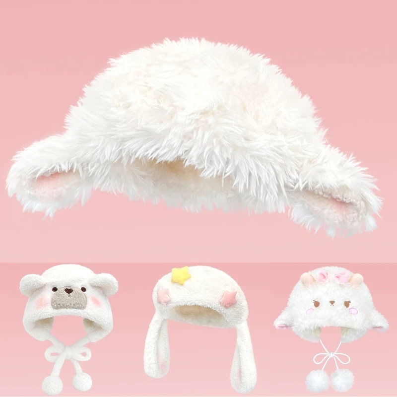 Girls Lamb Beanie Y2K Cosplay Headgear for Kids Stage Shows Cosplay Party Dropshipping