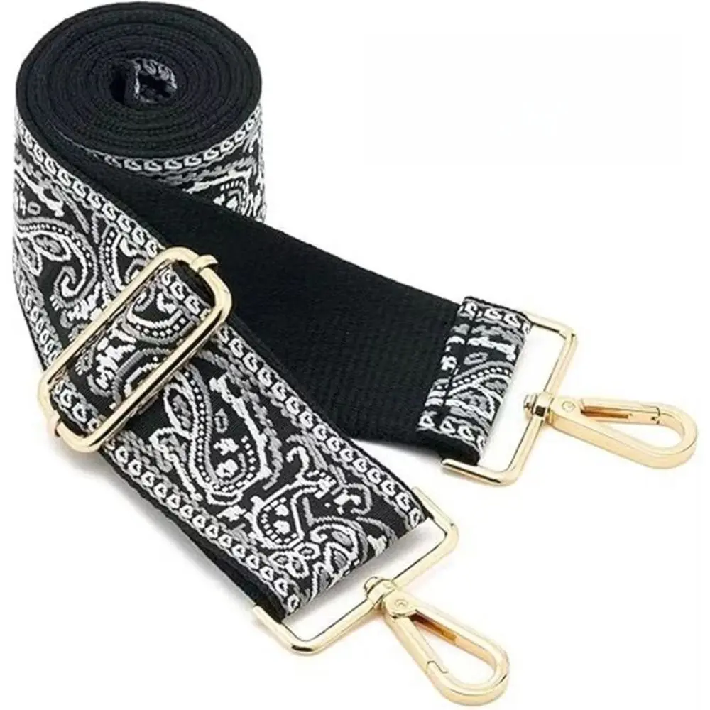 Bohemian Style Bag Straps Polyester 5cm Width Crossbody Strap Pink Black Blue Up to 120cm Wide Shoulder Strap Bag Accessories