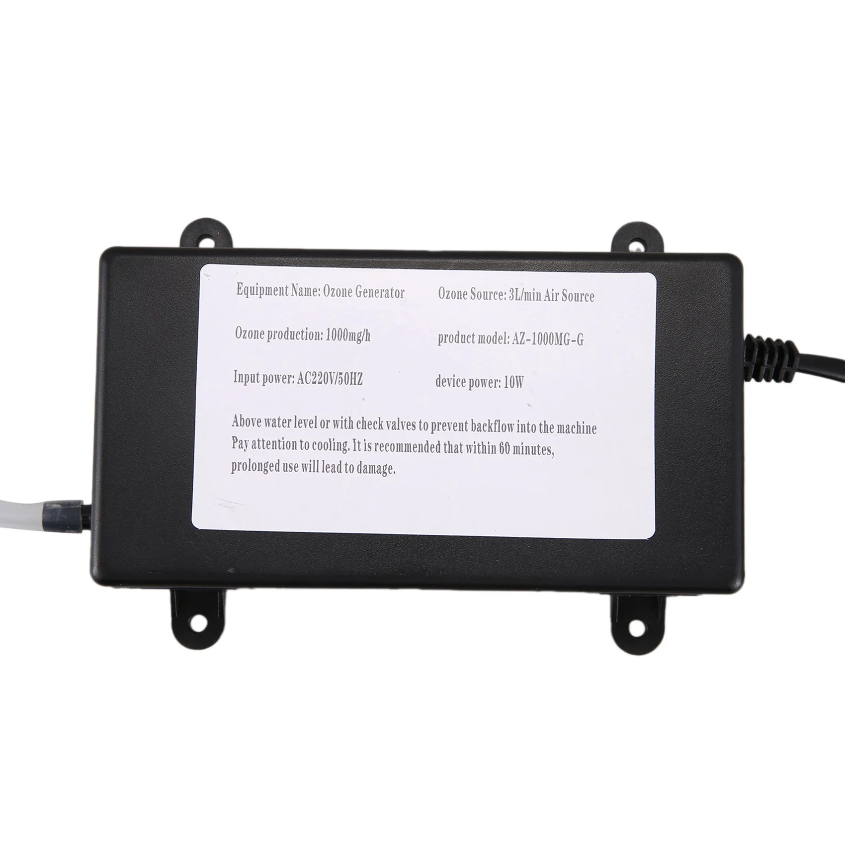 Generador de ozono de 1000Mg, ozonizador, purificador de agua y aire, tratamiento limpiador, fruta, verdura, pecera, enchufe europeo, 2 unidades