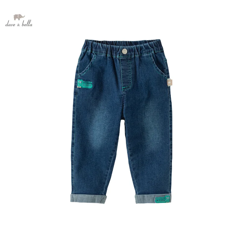 Dave Bella Children's Jeans 2025 New Spring Boys Cowboy Pants Cool Casual Fashion Loose Party Outdoor Sport DB1247991