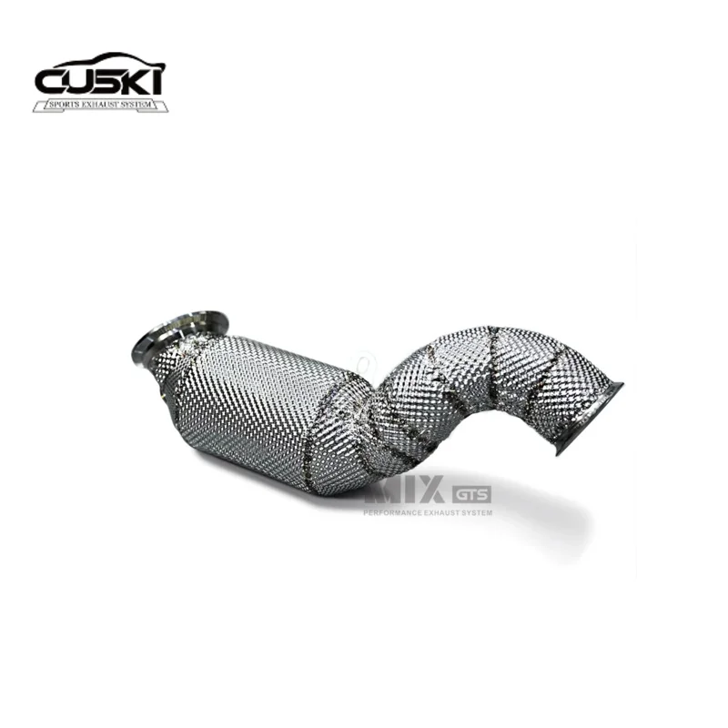 High Flow LHD Downpipe Applicable to Mercedes Benz C200 C250 C300 W205 E200 E250 E300 W213 2.0T 304 SUS Car Accessories