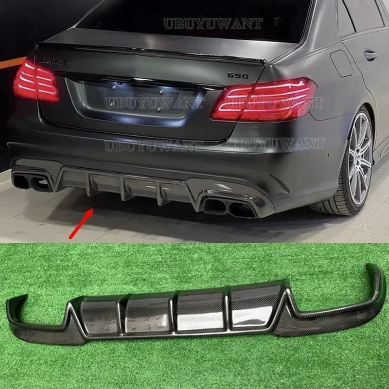 Piastra di scarico della staffa dello Spoiler del labbro del diffusore del paraurti posteriore dell\'auto in fibra di carbonio per Mercedes Benz