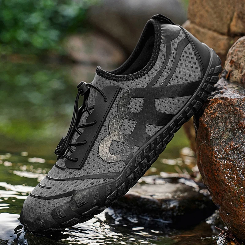 Unisex All Match Water Sneakers Simple Solid Color Quick Dry Footwear For Beach Walking Snorkeling Outdoor Camping Trips