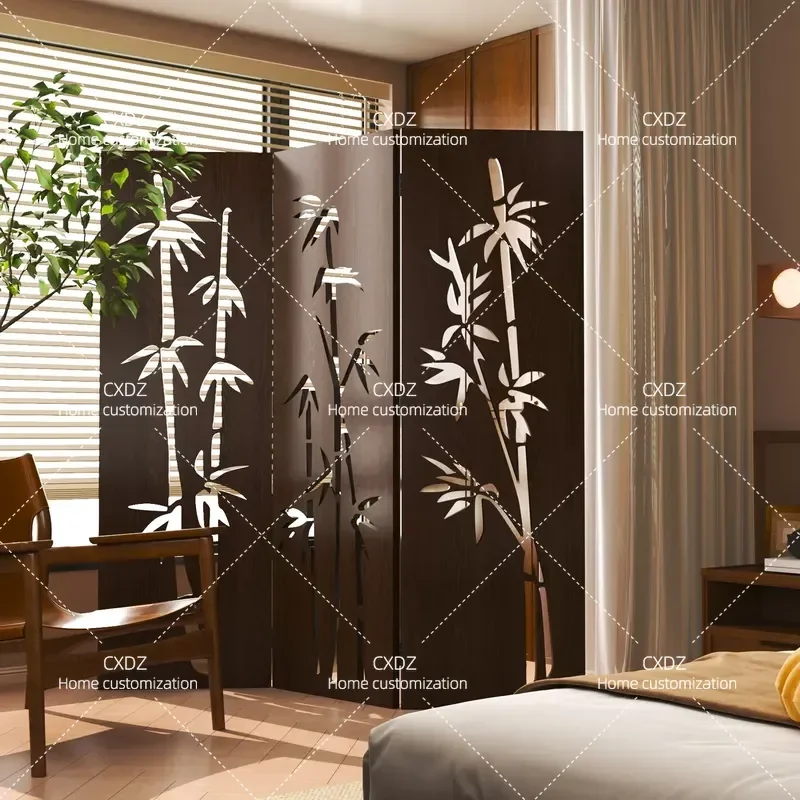 Modern Folding Room Divider Screen Portable Partition for Living Room Simple Light Luxury Mobile Baffle Home Decor Shelter