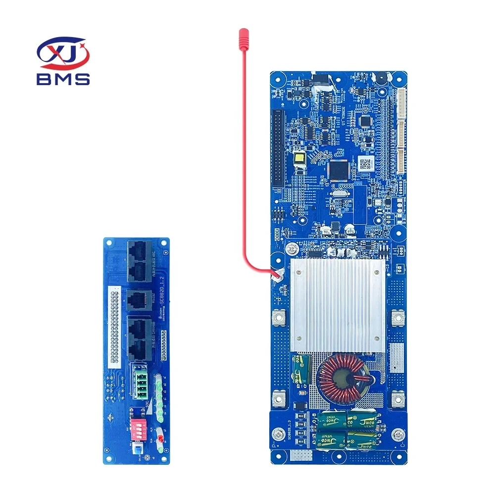 XJ BMS Smart BMS Li-ion Lifepo4 8S 15S 16S 48V 100A 200A for RS232 RS485 CAN LCD Lifepo4 Battery BMS