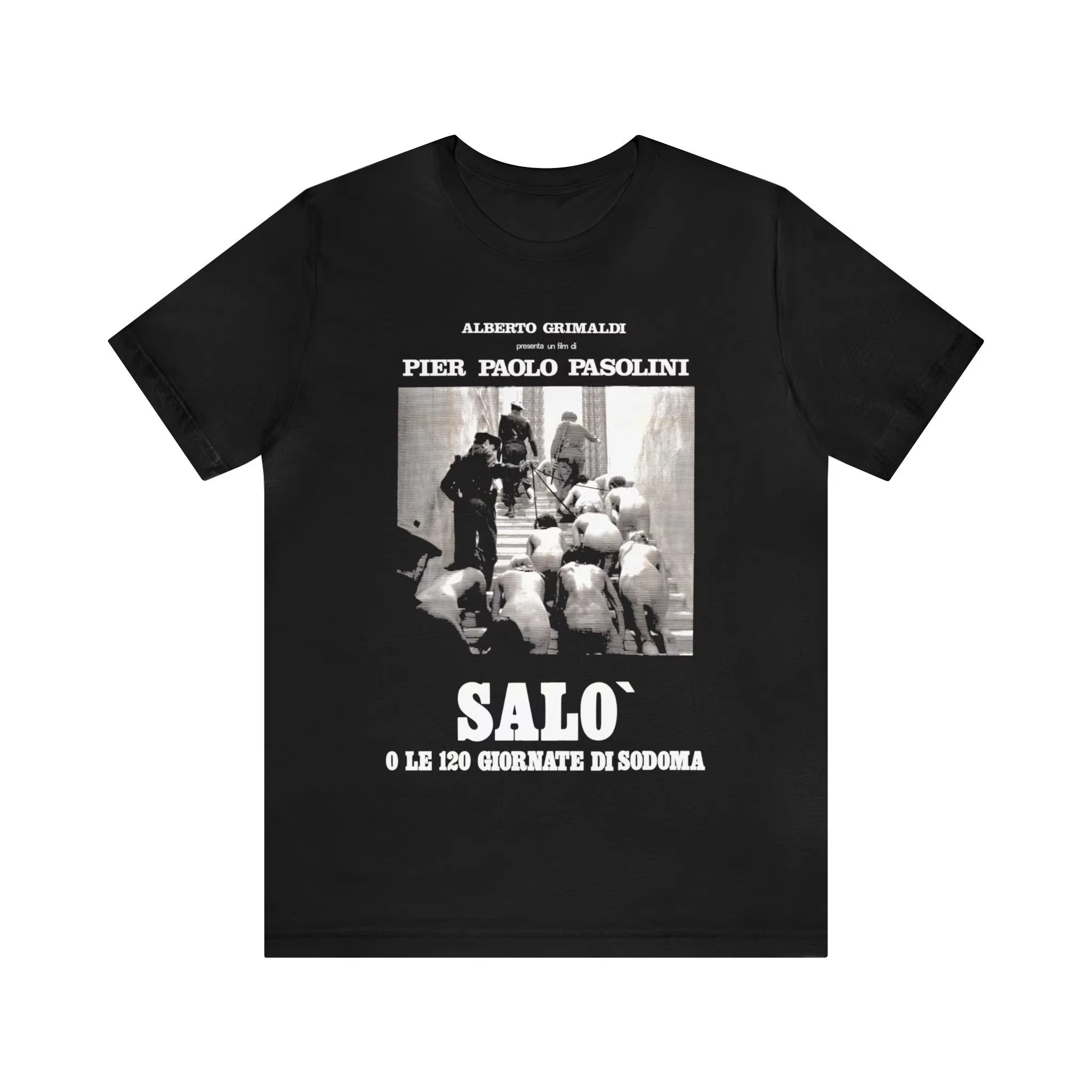 

Salò or The 120 Days of Sodom Pier Paolo Pasolini 1975 Italian Film Poster Image O Le Giornate Di Sodoma T Shirt Bape Shirt Men