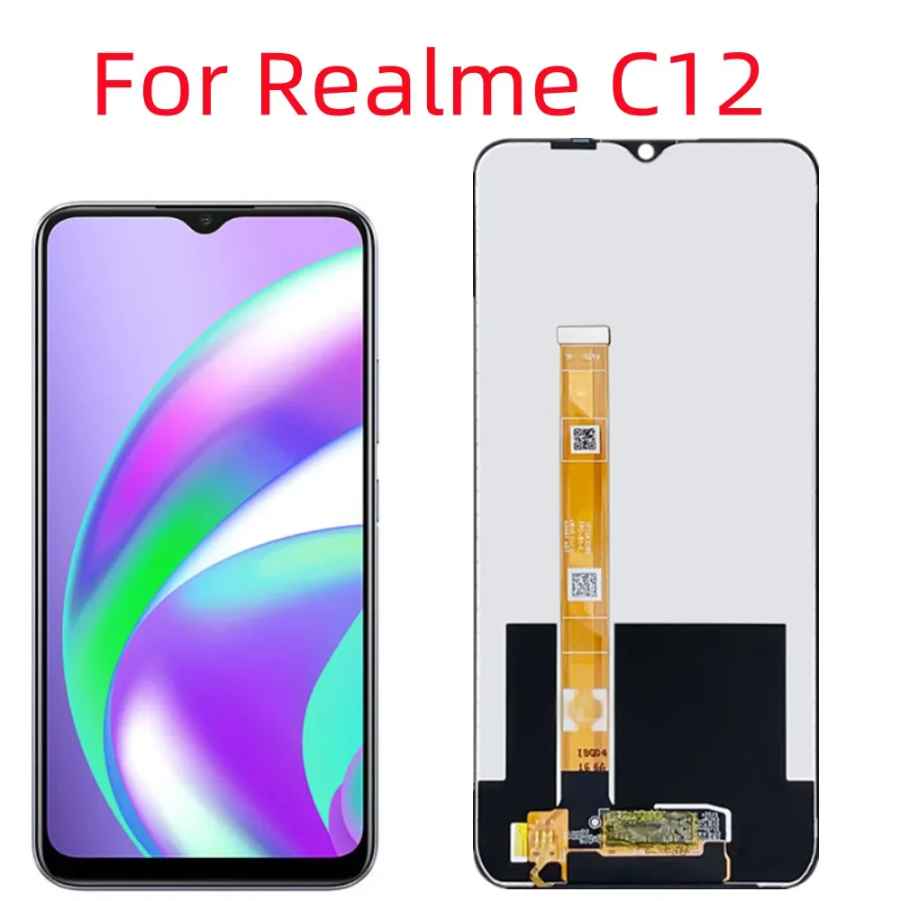 Para oppo realme c12 rmx2189 display lcd 10 montagem da tela de toque substituição para oppo realme c12 display lcd