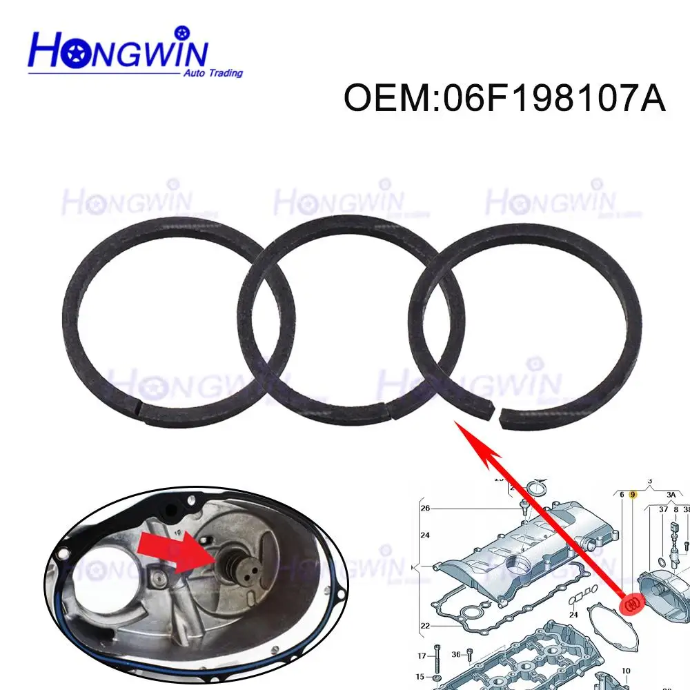 Timing Chain Housing Oil Control Seal O-Ring 06F198107A 06F109088G Fits VW EOS GTI MK Jetta MK5 Passat B6 AUDI A3 A4 06F109217A