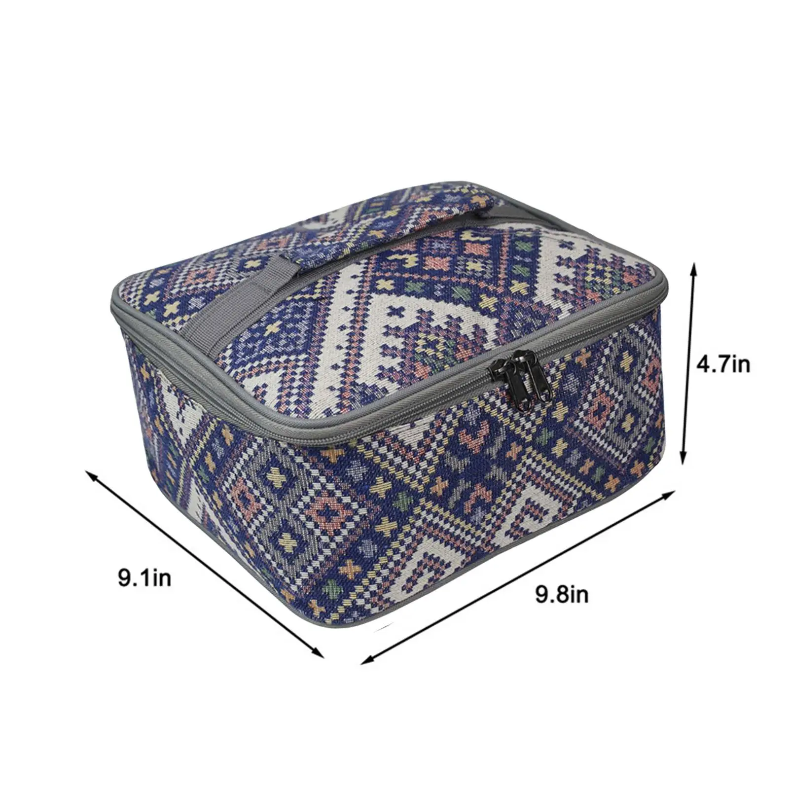 حقيبة تخزين محمولة للتخييم بمقبض كتف وحمل صندوق متنوع وسلة بسحاب #6