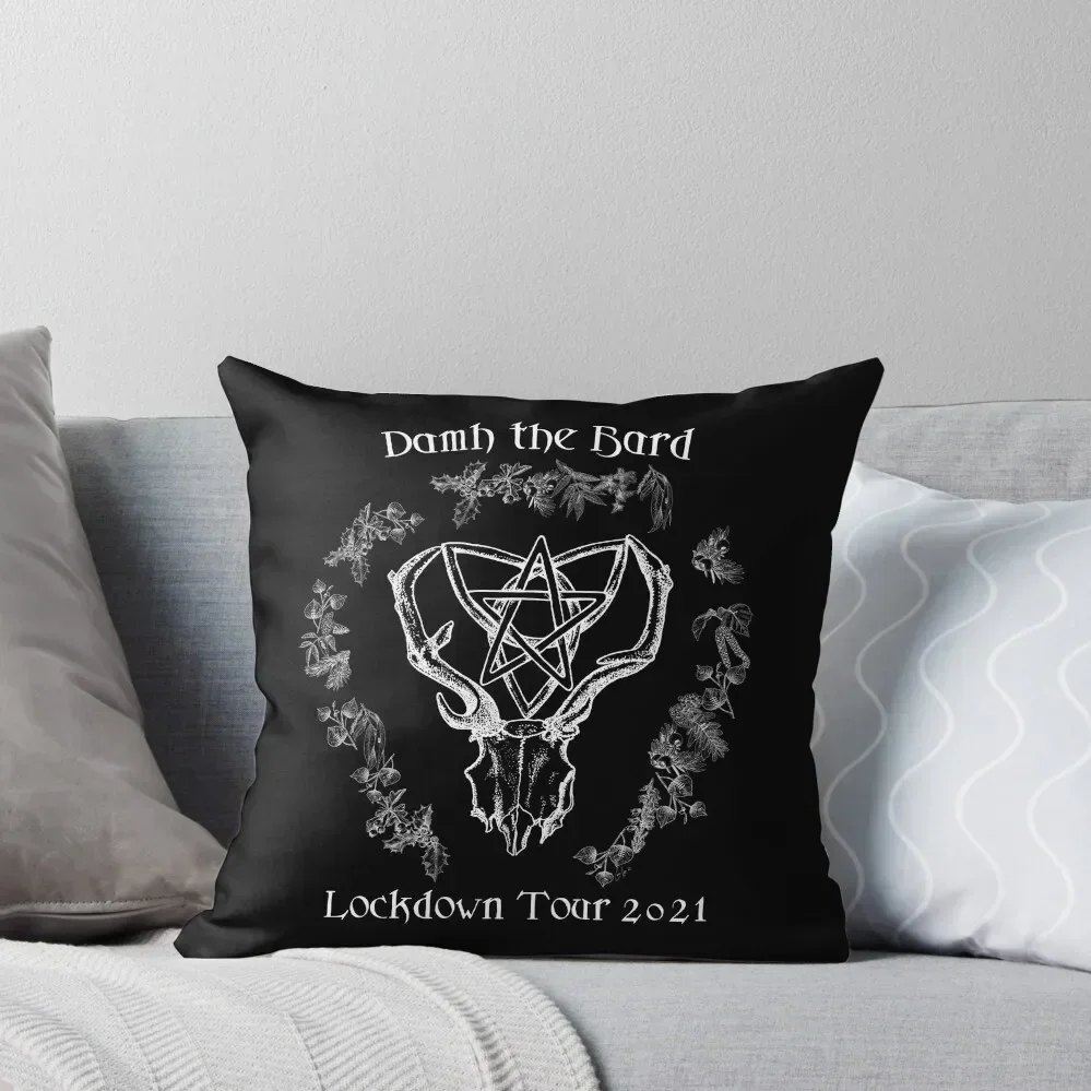 Damh the Bard Lockdown 21 (White image, transparent background) Throw Pillow Pillowcase Cushion Cover Luxury Pillow Case pillow