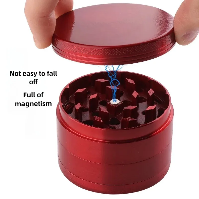 

40mm Herb Grinder 4 Sections Portable Spice Grinder Multifunctional Zinc Alloy Cigarette Shredder Kitchen Gadget Creative Gift