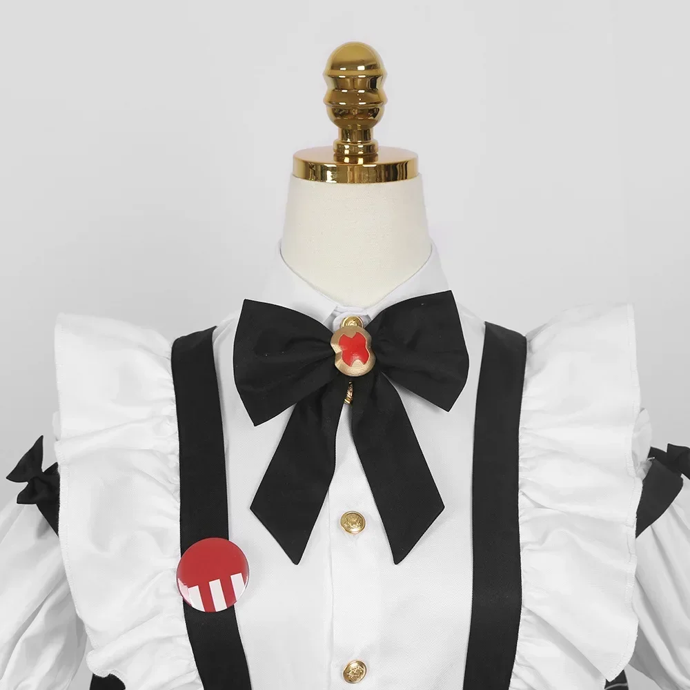 أنيمي لعبة هونكاي تأثير 3 تيريزا نهاية العالم تأثيري حلي شعر مستعار الأبيض لوليتا تنورة خادمة فستان امرأة Kawaii عيد الميلاد البدلة