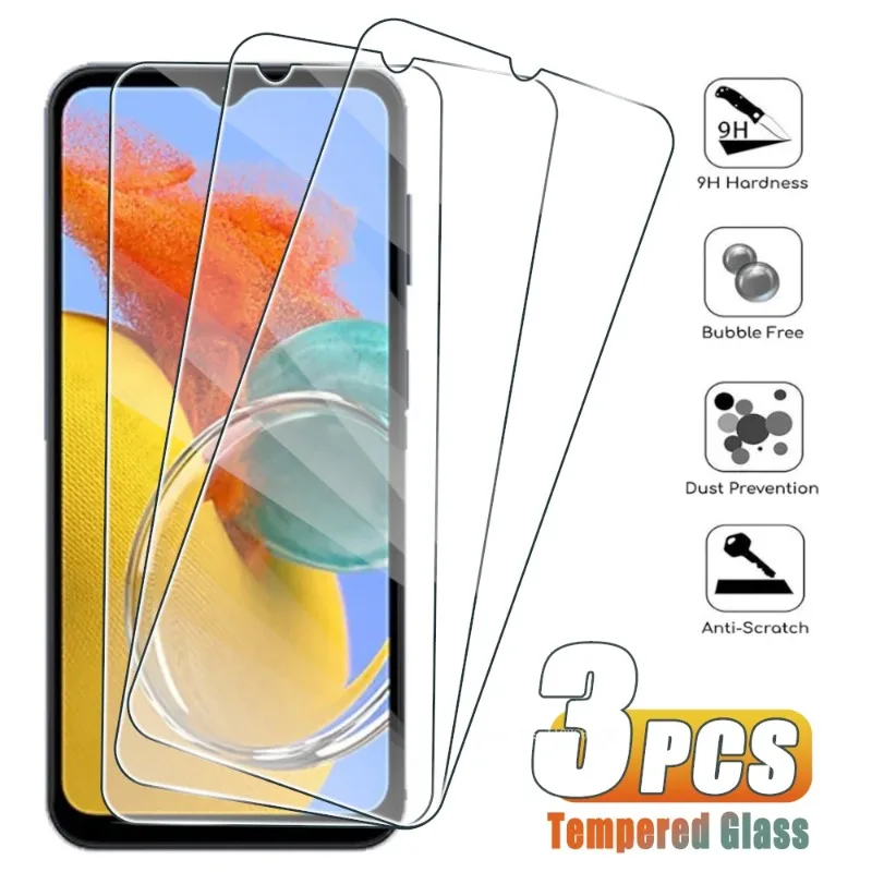 3PCS Tempered Glass for Samsung Galaxy M10 M20 M30 4G 5G M11 M31 M12 M32 M42 M52 Screen Protector on Samsung M13 M23 M34 M54