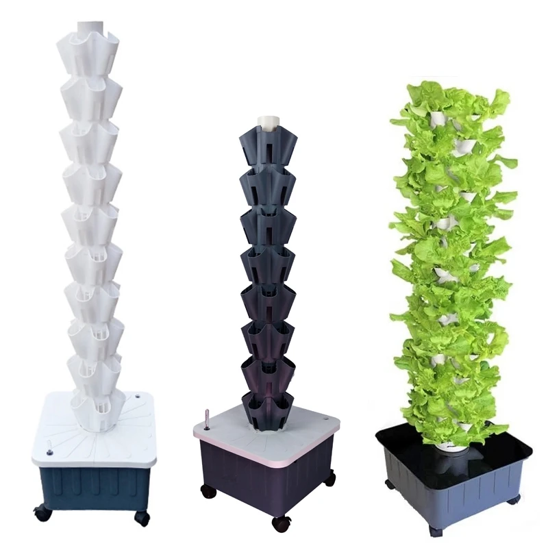 

DIY Balcony Hydroponic Growing System Detachable Petal Shaped Deluge Planting Column Home Garden Vertical Rainfall Tower Planter