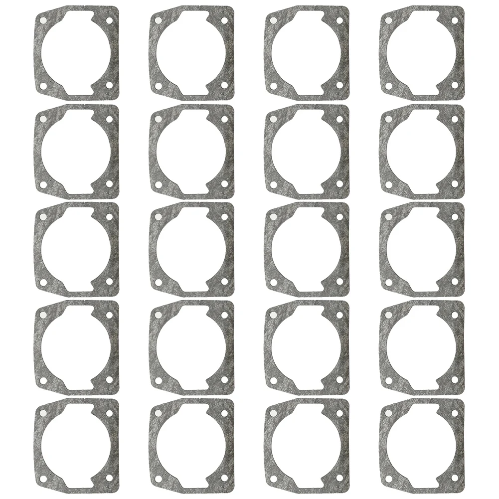 Oil Saw Accessories Cylinder Gaskets Gasket Grey Chainsaw Cylinder Gaskets Easy Installation For 52/58/59/62cc 20 Pieces 42*48mm