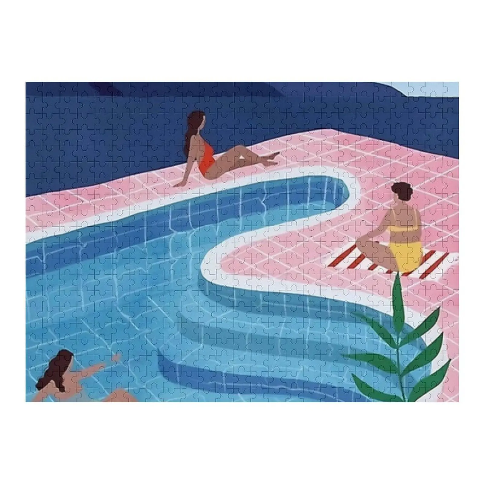

Pool Ladies David Hockney Jigsaw Puzzle Customized Gifts For Kids With Personalized Photo Puzzle