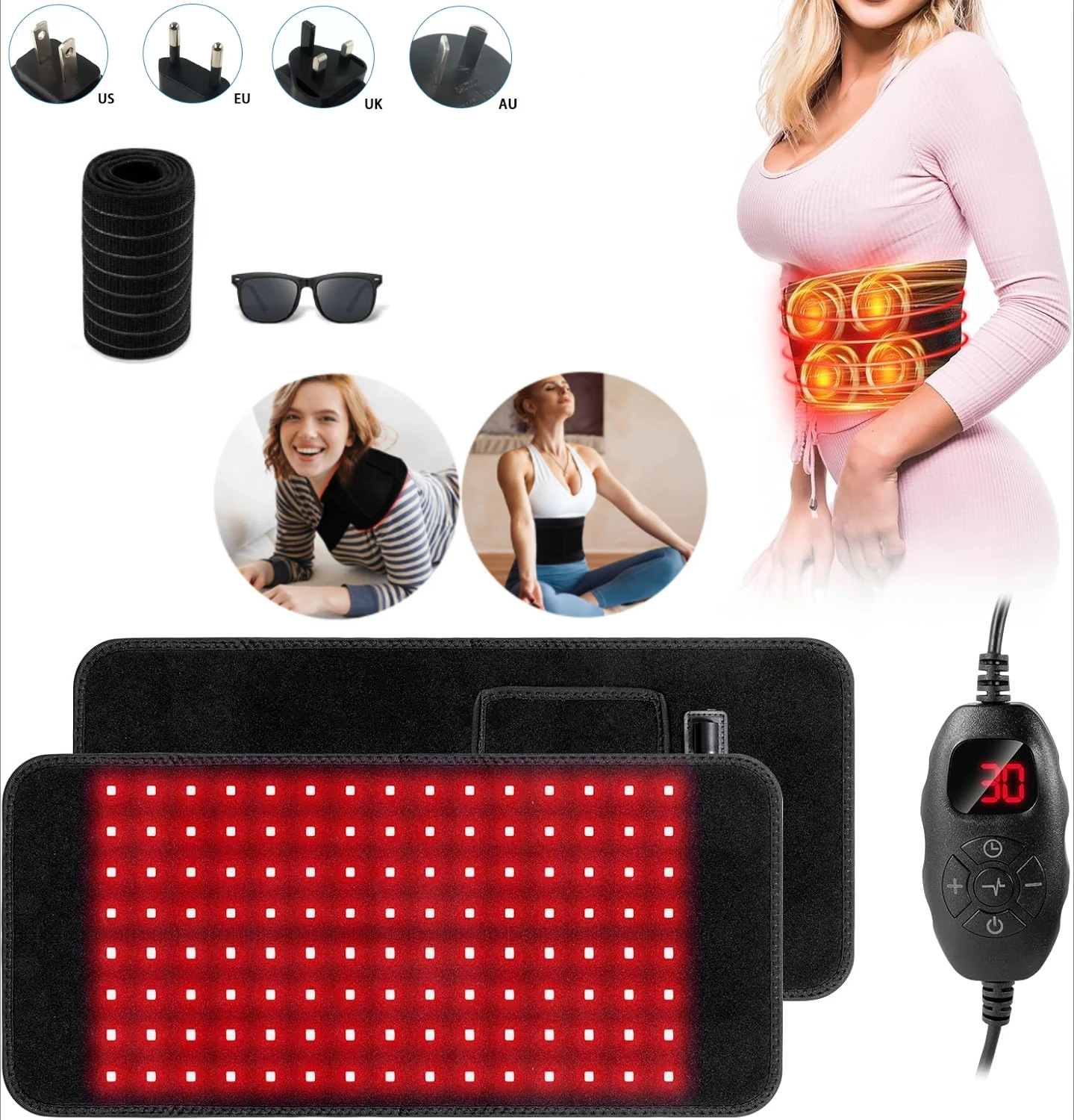 

Red Light Therapy Pad Belt for Body, 660nm & 850nm Red Light Near Infrared Therapy Wrap for Lower Back Legs Arms,Wholesale Price