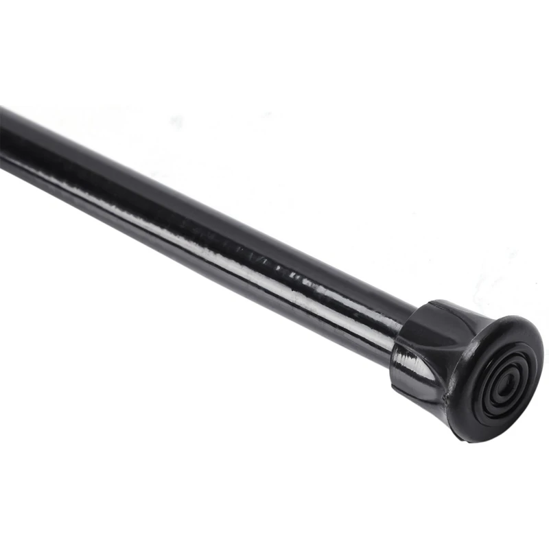 3X Extendable Telescopic Spring Loaded Net Voile Tension Curtain Rail Pole Rods,70-120Cm,Black