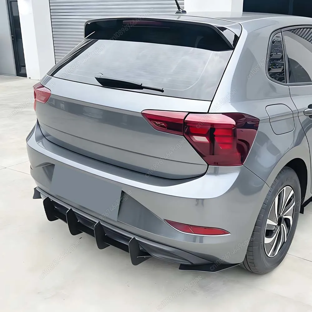 

Rear Bumper Diffuser Lip Spoiler Splitter ABS Gloss Black Body Kit For VW Polo MK6.5 Base Standard Version 2022 2023 2024 Tuning