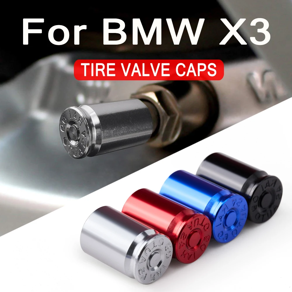 

Car Wheel Tire Valve Caps Tyre Stem Covers Airdust Waterproof 4PCS For-BMW-X3 2017-2026 2018 2019 2020 2021 2022 Accessories