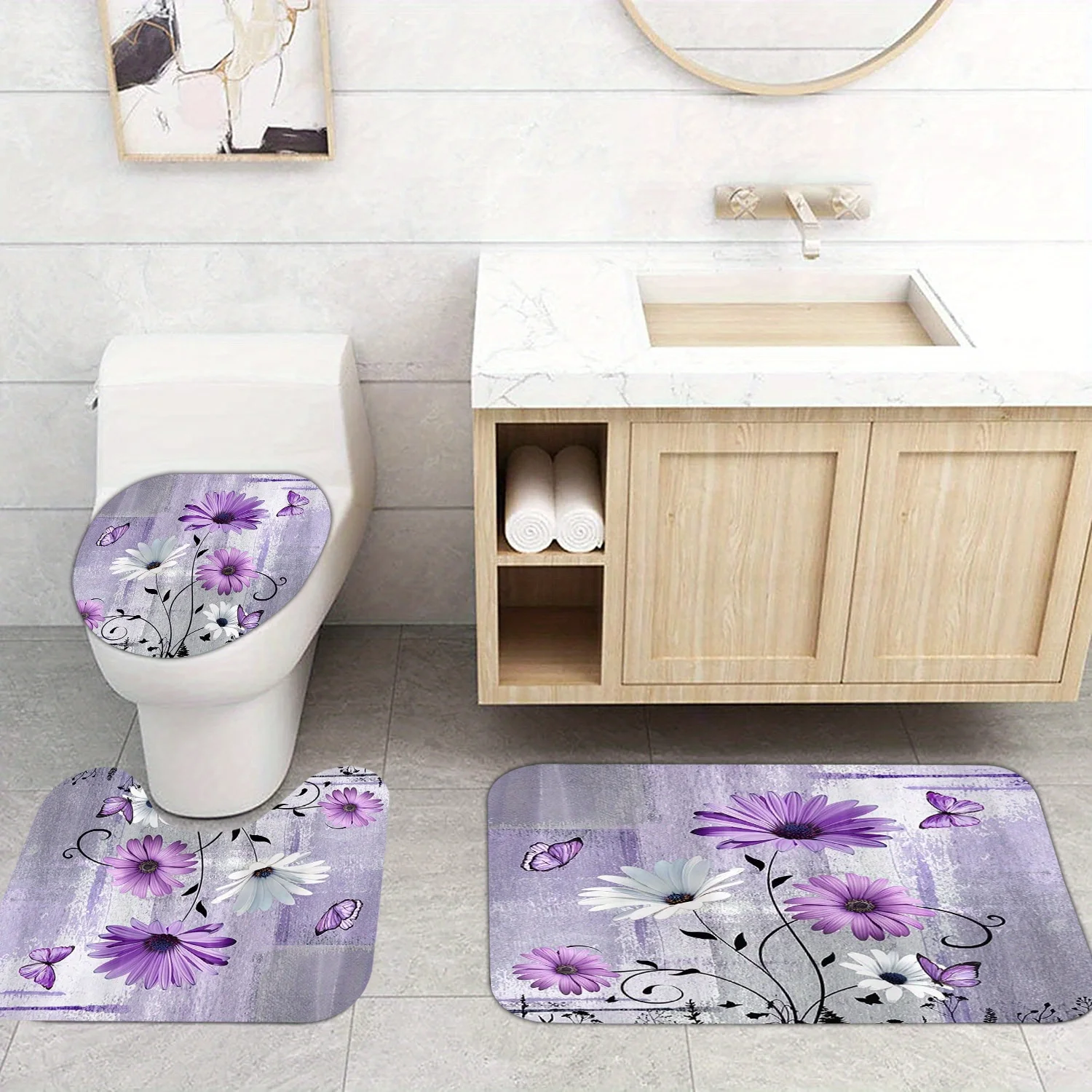 Luxury Floral Print Bath Mat a - огляд і ціна Home Made Bathroom Vanity