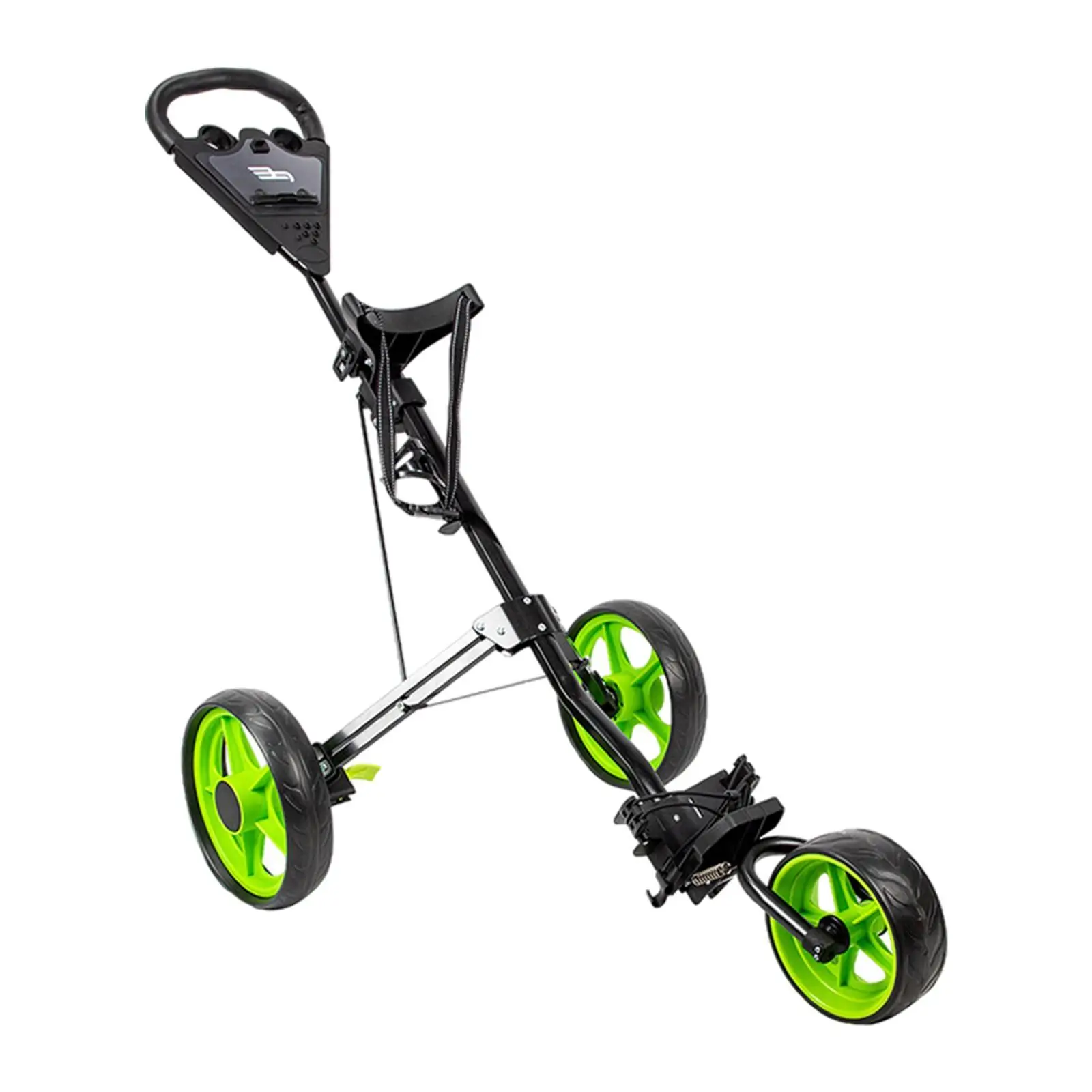 Golf Cart Professional Golfing Cart Compact Lightweight Portable Golf Bag Cart 3 Wheel Quickly Fold/Open Folding Golf Pull Cart