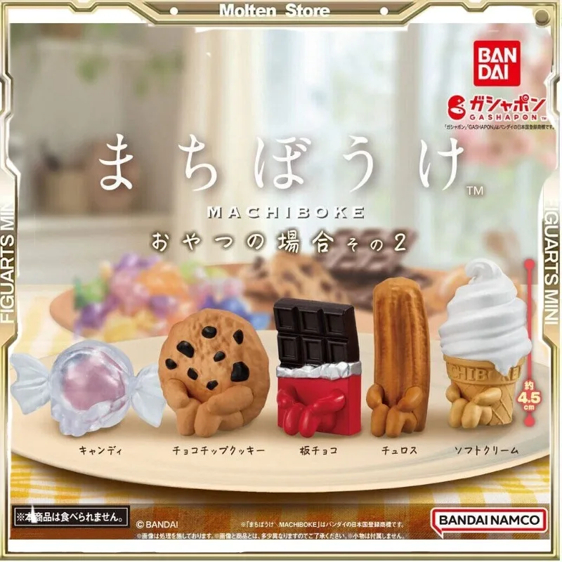 Bandai Gashapon Snacks, Kekse, Süßigkeiten, Eiscreme, Schokolade, knieumarmende Sitzfigur, Actionfigur, Modellspielzeug, Sammlerstücke, Geschenke