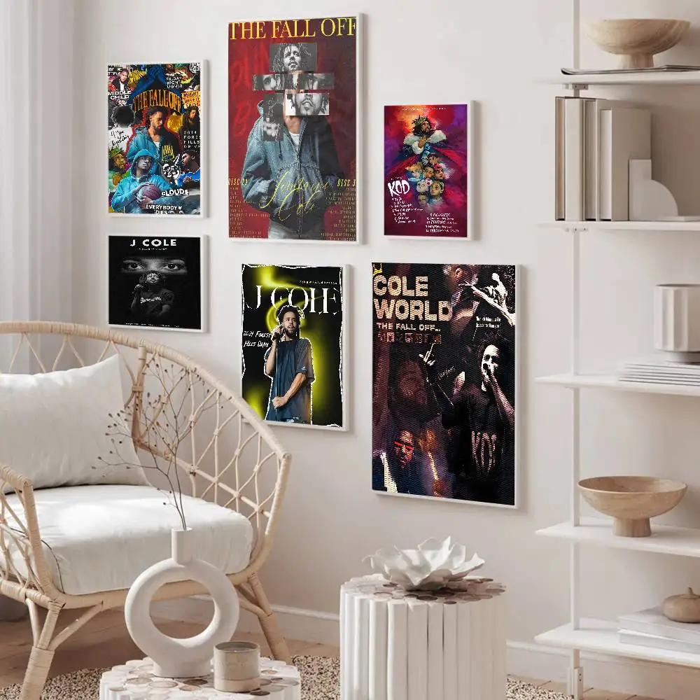 Singer J-J.Cole Music Album Whitepaper Poster HD Quality Poster Wall Art Painting Study Room Wall Decor