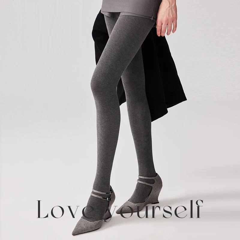 2025 SPring الضلع محبوك الجوارب النساء عالية الخصر مطاطا سليم جوارب طويلة Y2K OOTD الشارع الشهير الجوارب الأساسية #1