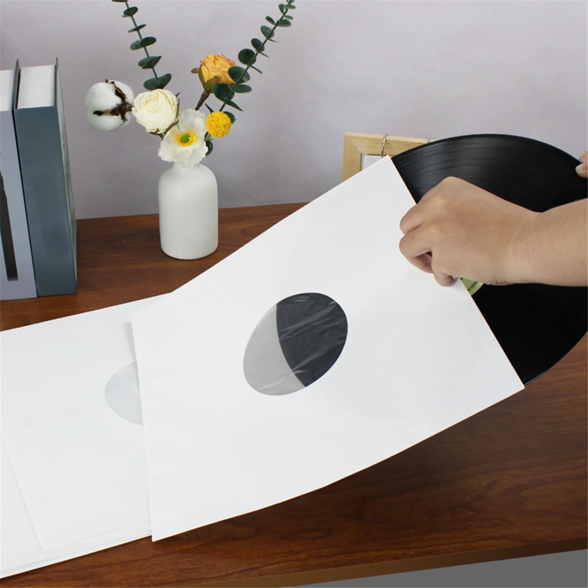 

LDHL 20 Pieces 12Inch LP Record Cover Resealable Outer Sleeves Paper Bag Vinyl Record Storage Bags