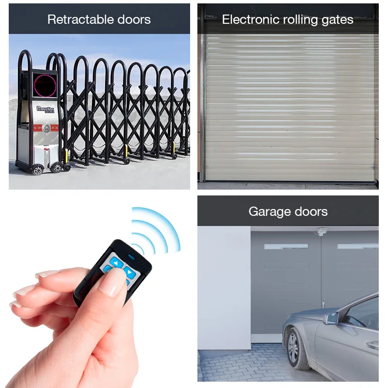 

433MHz Remote Control Duplicator with 4 Buttons Smart Copy Remote Control for Electric Garage Door Gate Opener Remote Cloning