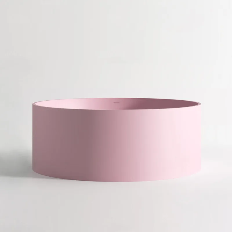 

Stay matte skin feeling girl romantic round pink bathtub Internet celebrity hotel bathtub