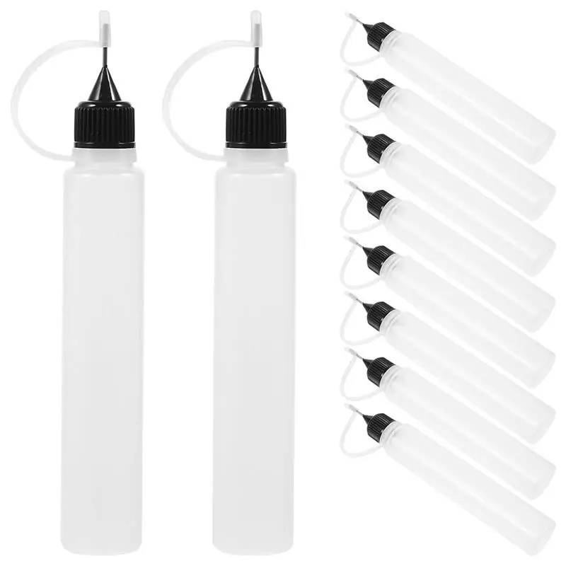 B23B Needle Tip Glue Bottles, 10Pcs Needle Glue Squeeze Bottle Precision Tip Applicator Translucent Glue Bottles