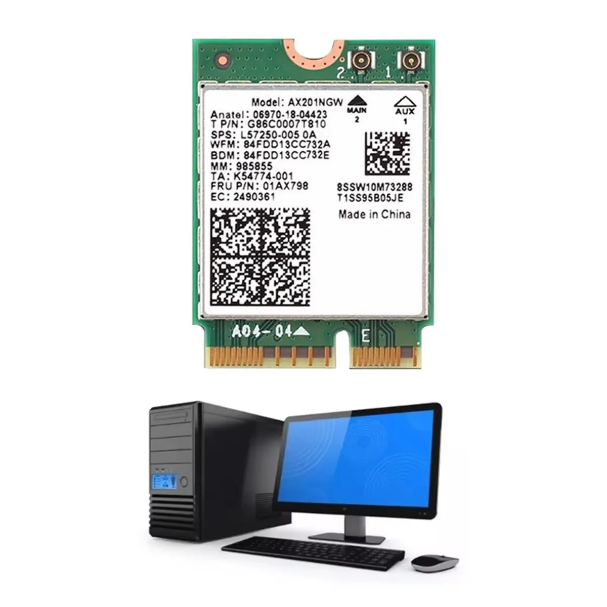 Wi-Fi 6 AX201NGW Wi…