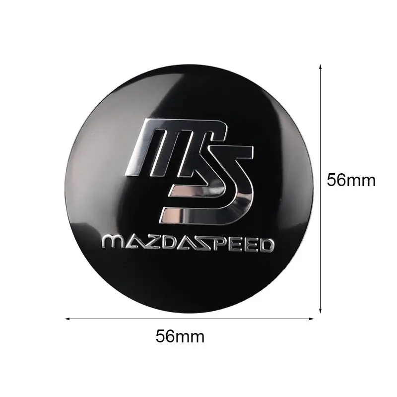 Car style wheel hub cover badges , 4-piece set of accessories,For Mazda Speed Atenza Axela Demio Atenza MS CX30 CX7 M3 6 MX3 MX5