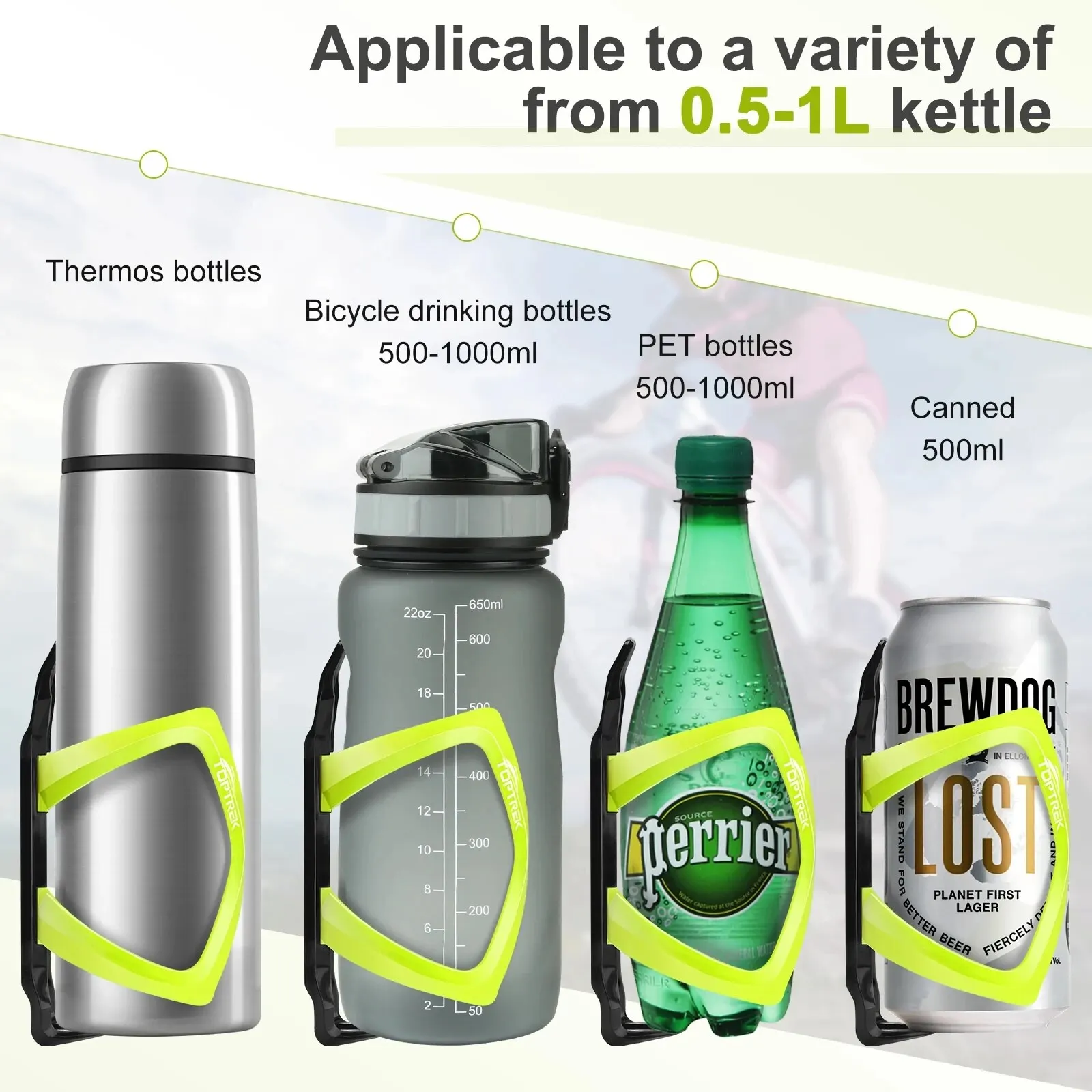 Bicycle Bottle Cage Road Mountain Bike Bottle Cage Riding Water Cup Holder Multi-functional Left And Right Side Pull Bottle Cage