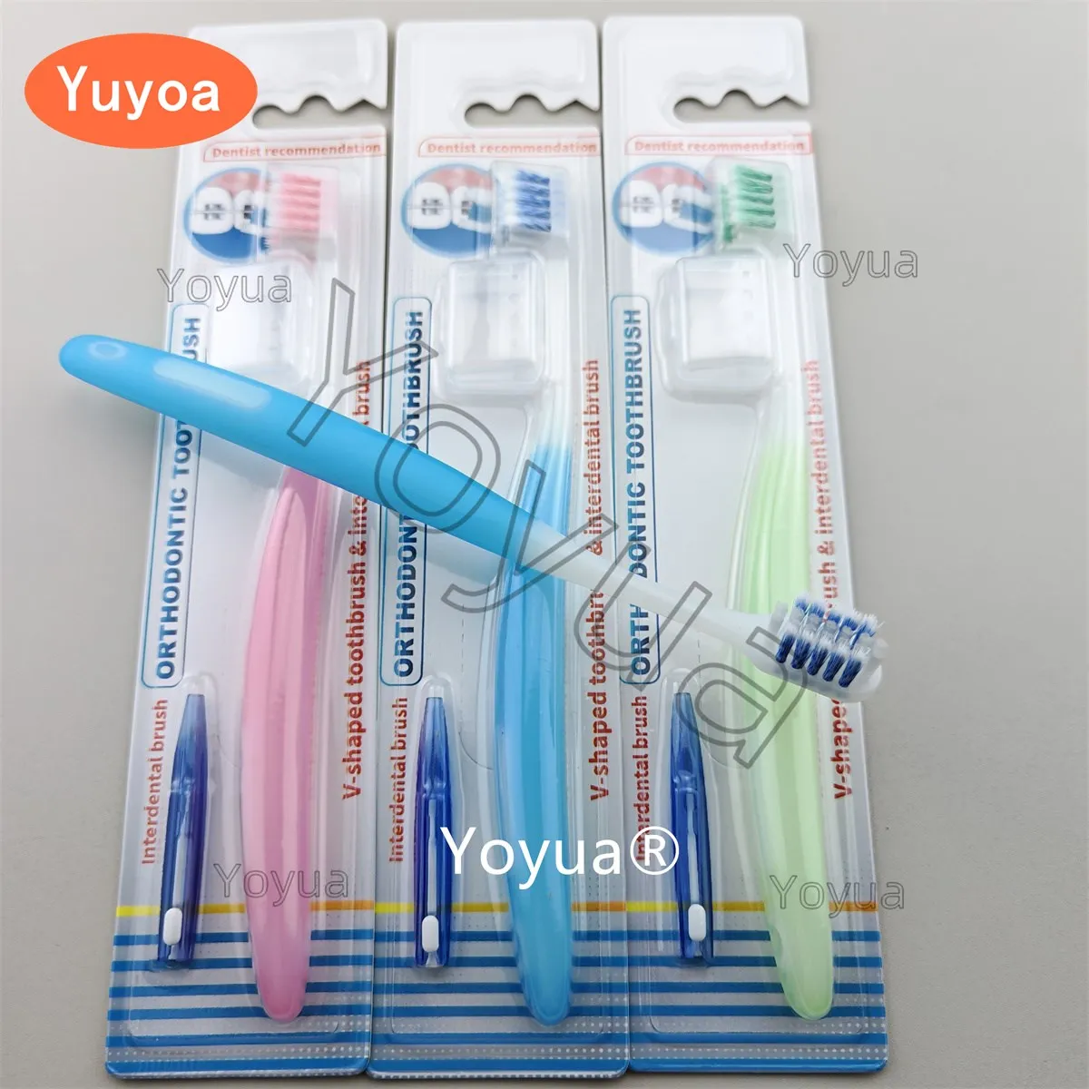 

30 шт., стоматологическая ортодонтическая зубная щетка с межзубными щетками, чистые ортопедические брекеты, зубная щетка для стоматолога, мягкая щетина, зубная щетка для полости рта