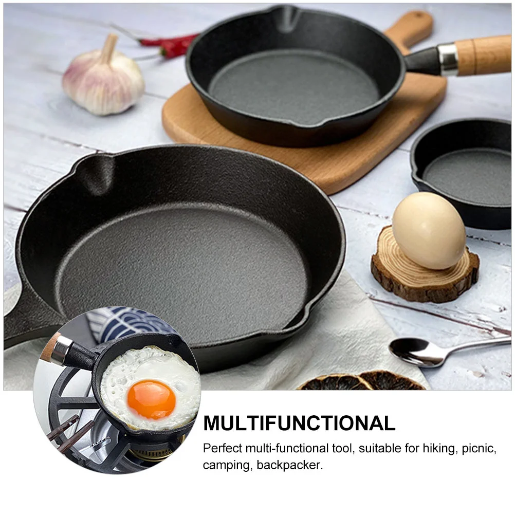 1pc Practical Frying Pan Iron Pancake Pan Mini Pan Home Cooking Utensil Home Mini Pan Pancake Cooking Pan