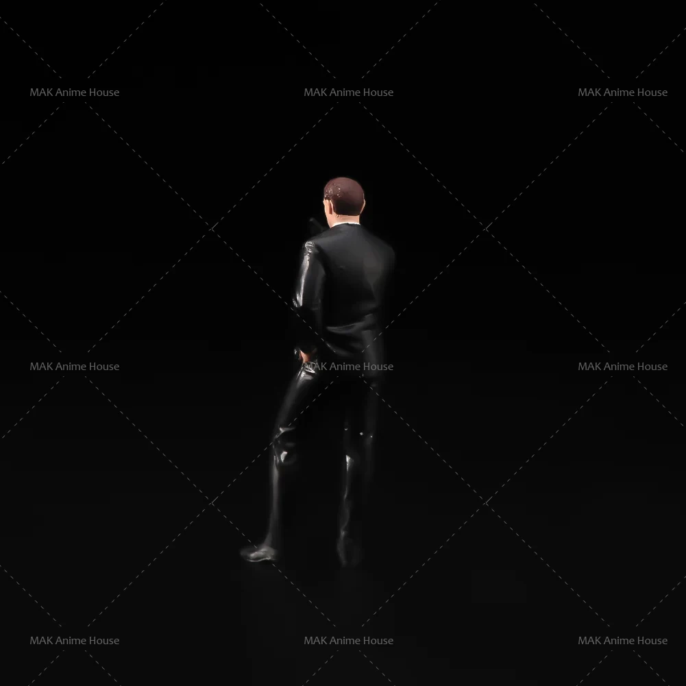 3d impresso miniaturas 1/64 1/43 1/87 grã-bretanha agente pistola terno masculino cena tridimensional adereços figuras modelo decoração