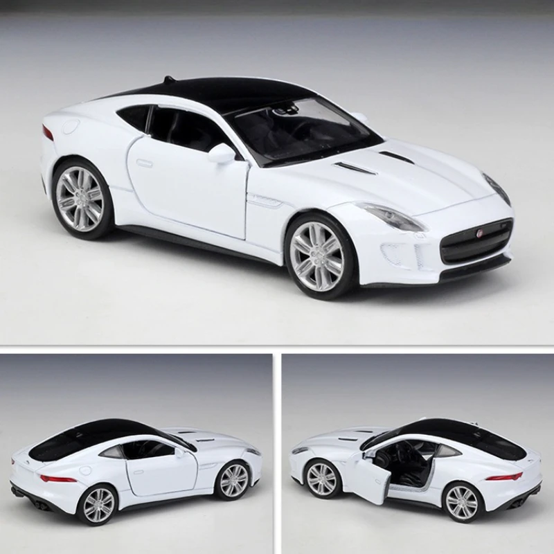 WELLY Simulation 1:36 Jaguar F-Type Coupe Diecast Car Model Pull Back Toy Vehicle Children Boy Birthday Gift Home Decoration