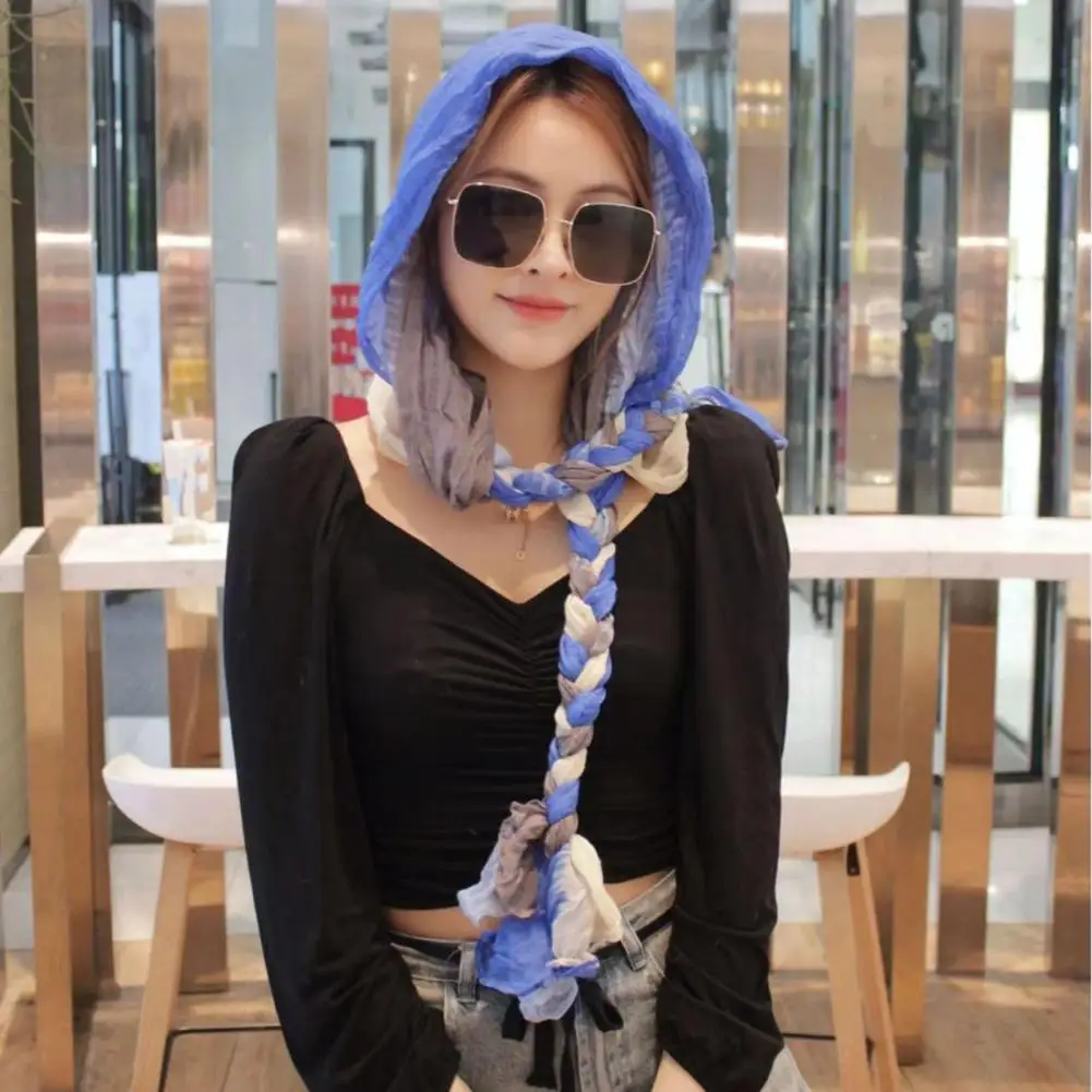 Cozy Winter Headscarf Thermal Hat Colorful Braided Headband Scarf Soft Breathable Anti-slip Women's Fashion Accessory