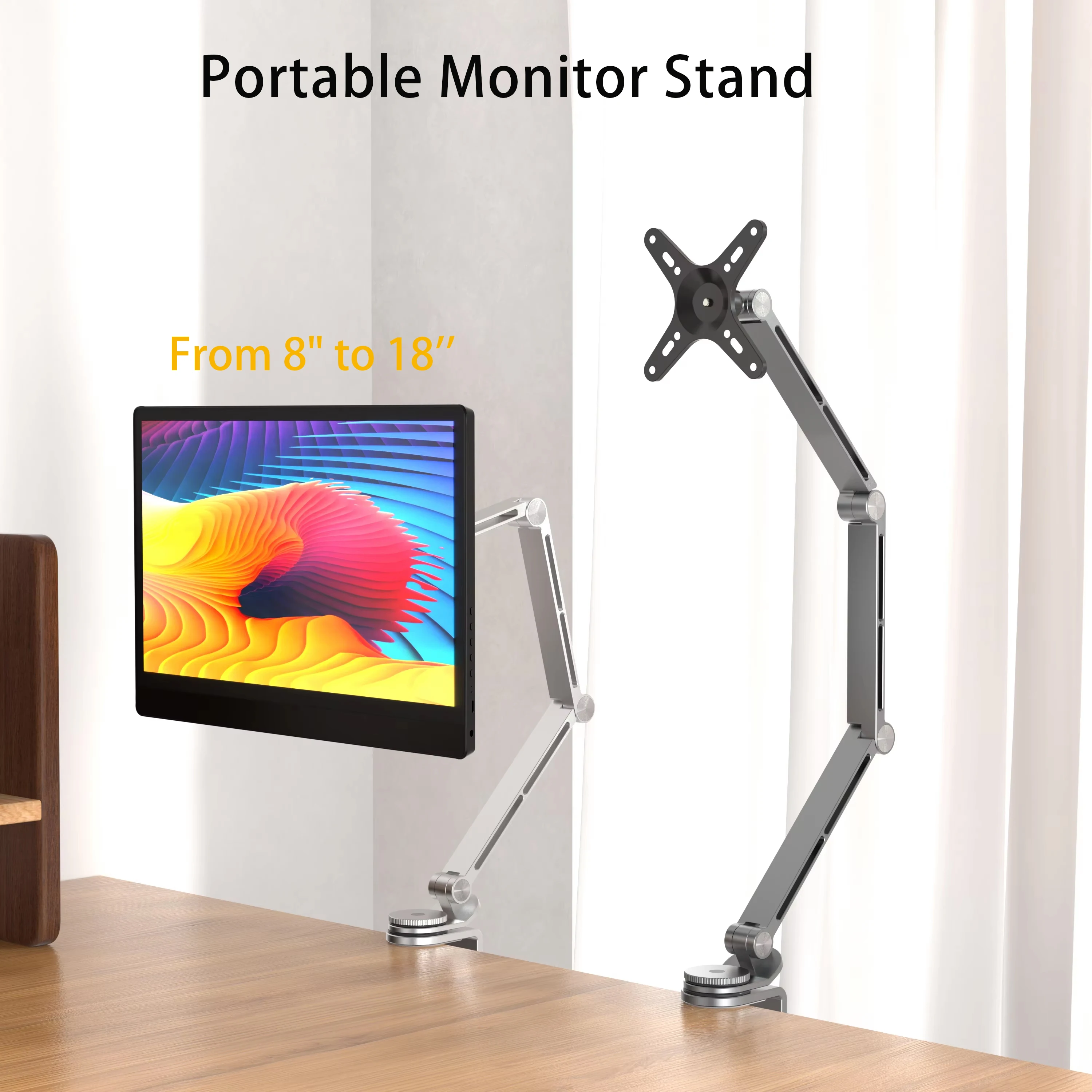 Long Arm Stand For Monitor Stand iPad Galaxy Tablet Kindler Tablet Desk Holder Magnetic Bed Phone Stand  Clip Mount