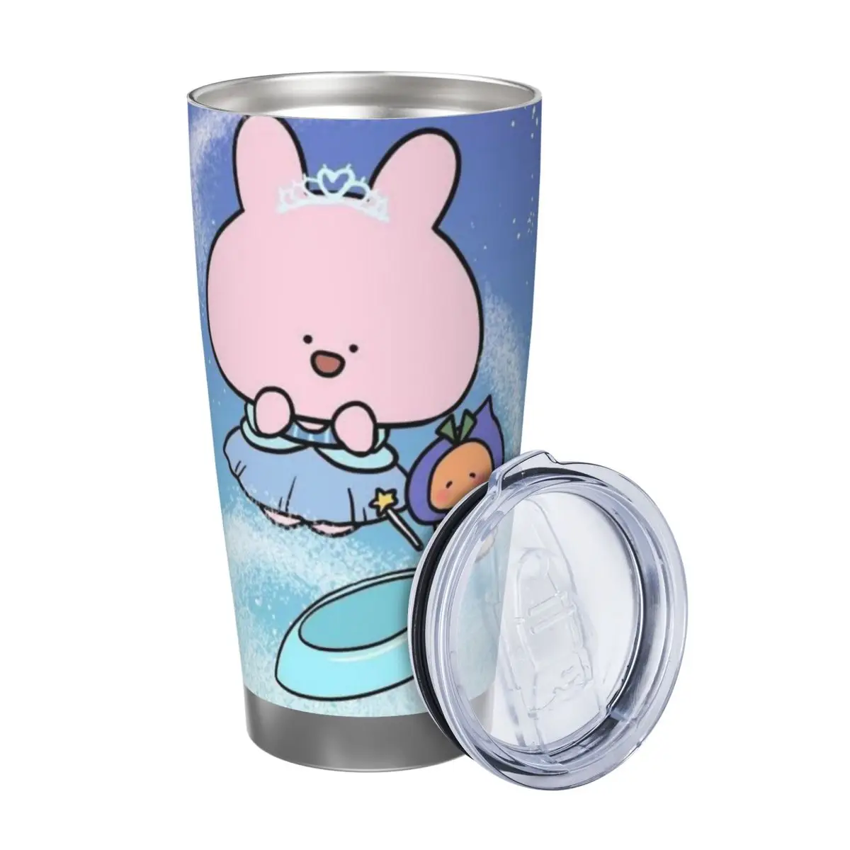 Asamimichaan Cute Asamimi 20oz Stainless Steel Car Mug Straw Thermal Iced Travel Cup Vacuum Insulated Coffee Hot Cup