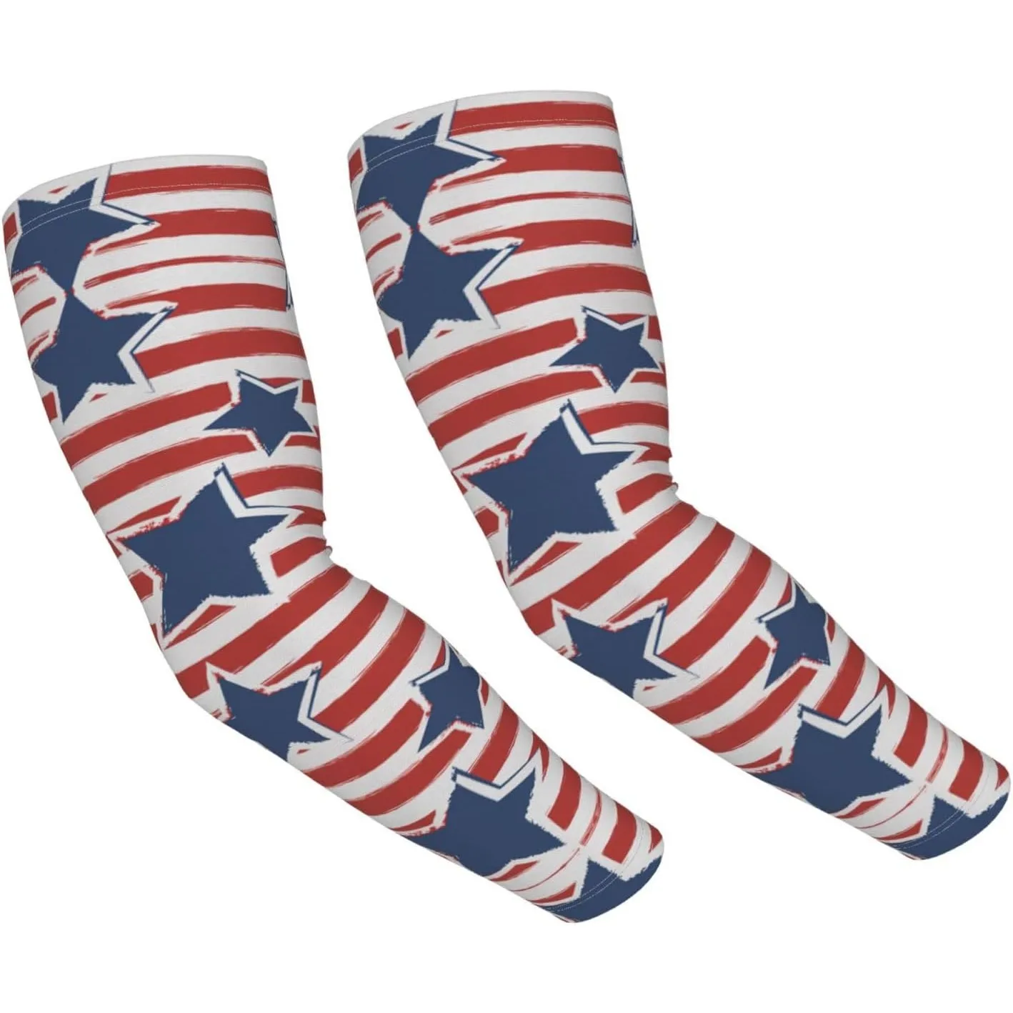 

Охлаждающие рукава с принтом флага в красно-белую полоску, охлаждающие рукава для рук, для занятий спортом на открытом воздухе