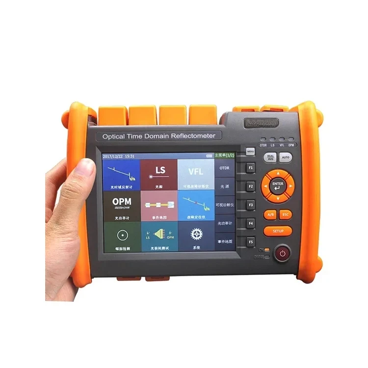 OTDR ftth grandway orange 5.7 inch color large screen used for active fiber smart otdr NK5600fiber tester1625nm power meter OTDR